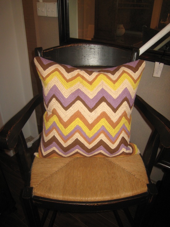 chevron pattern pillow egg and dart