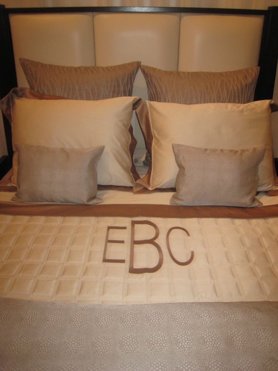 Monogrammed bedding