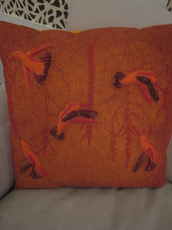 Embroidered Egg and Dart Pillow