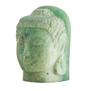 Folded Glass Buddha Head