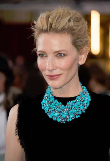 Turquoise Cate Blanchett John Galliano, who is the new head of design for Maison Margiela Tiffany Blue Book Collection