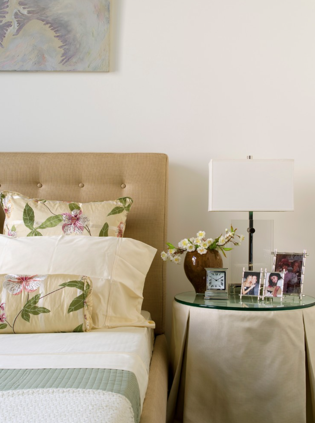 Personal touches in a sunny California Master Bedroom