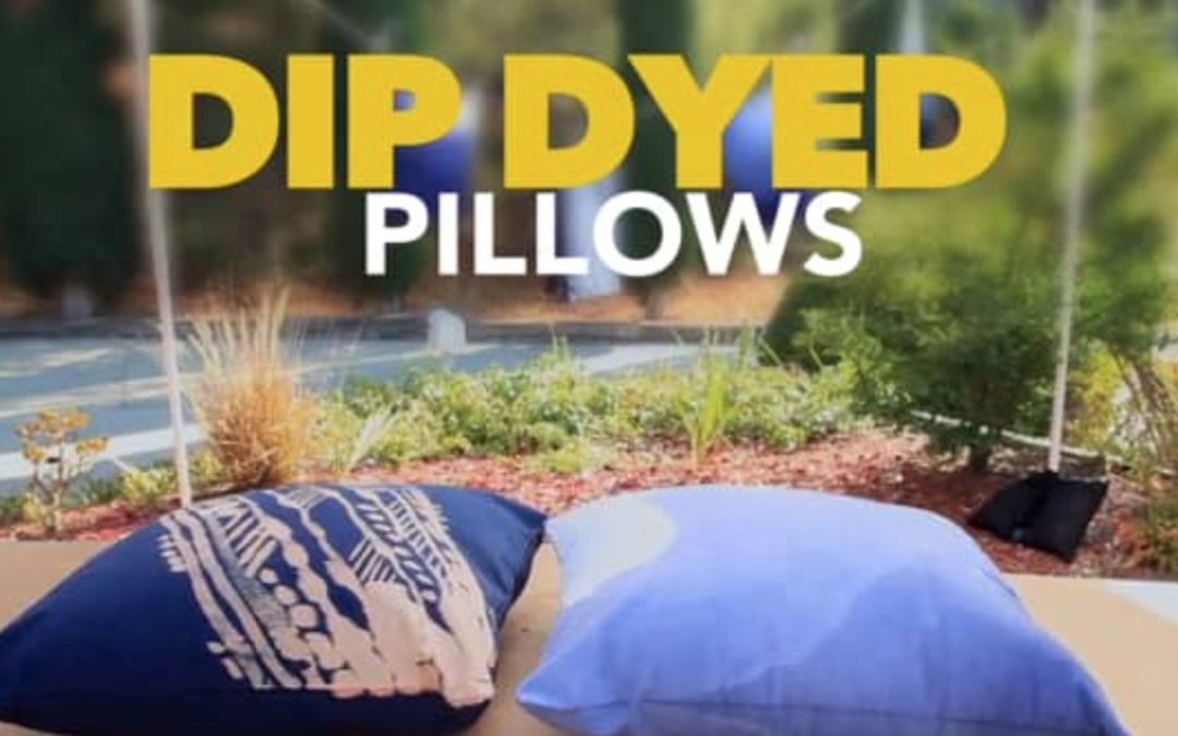 DIY TIME: Custom Dip-Dyed Throw Pillows