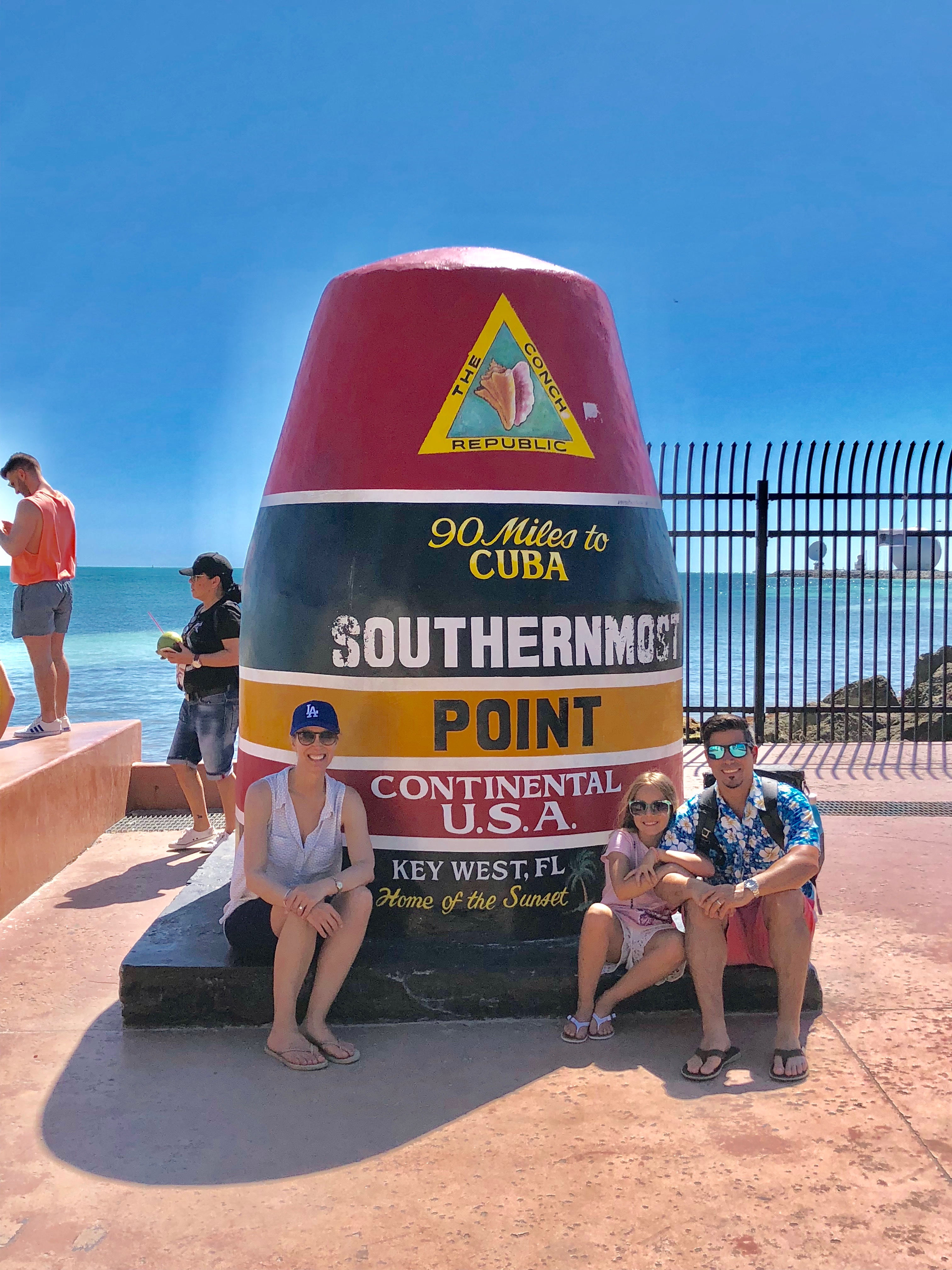 When in Key West you must visit the Southernmost tip in the United States, just 90 miles from Cuba! 