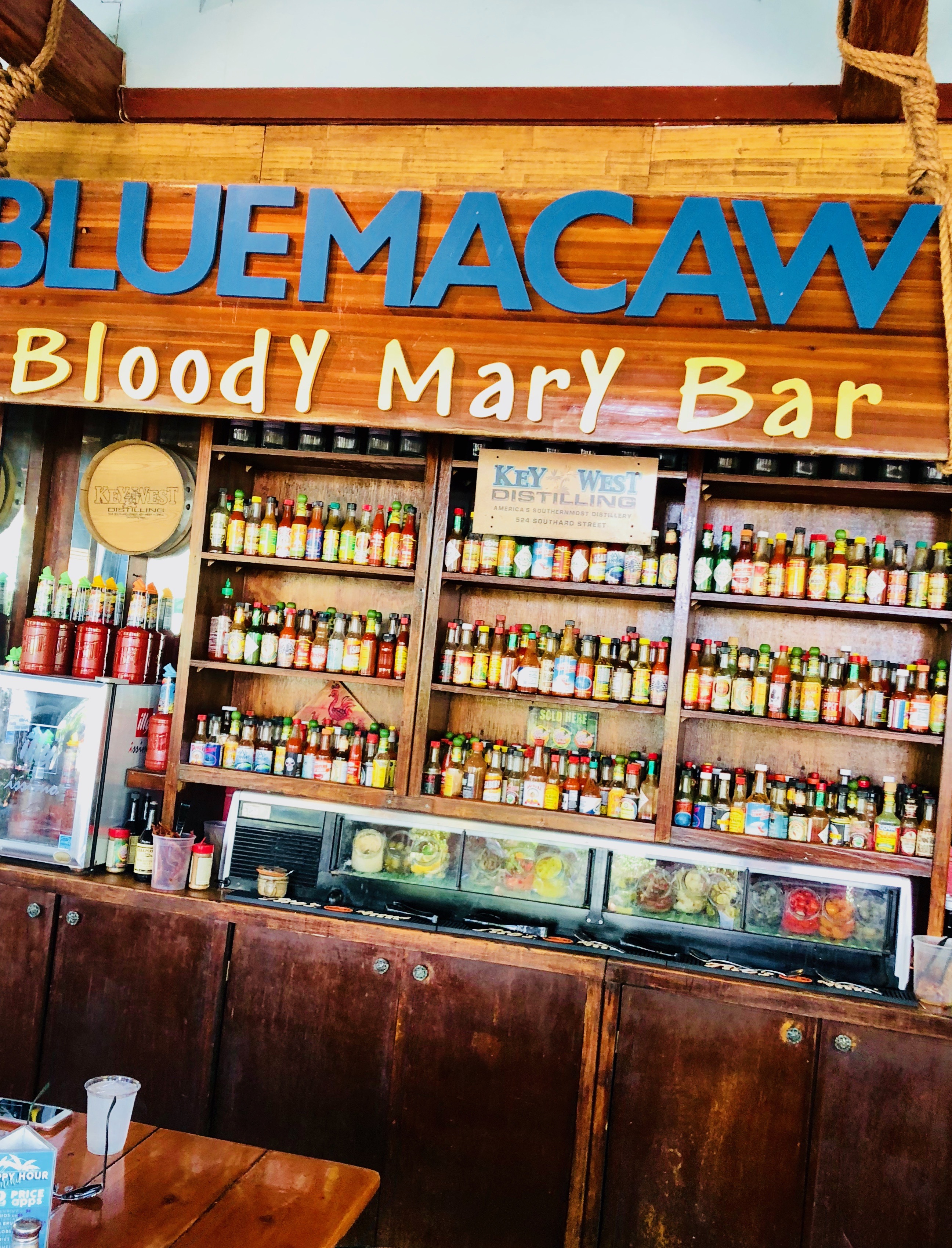 Blue Macaw Bloody Mary Bar
