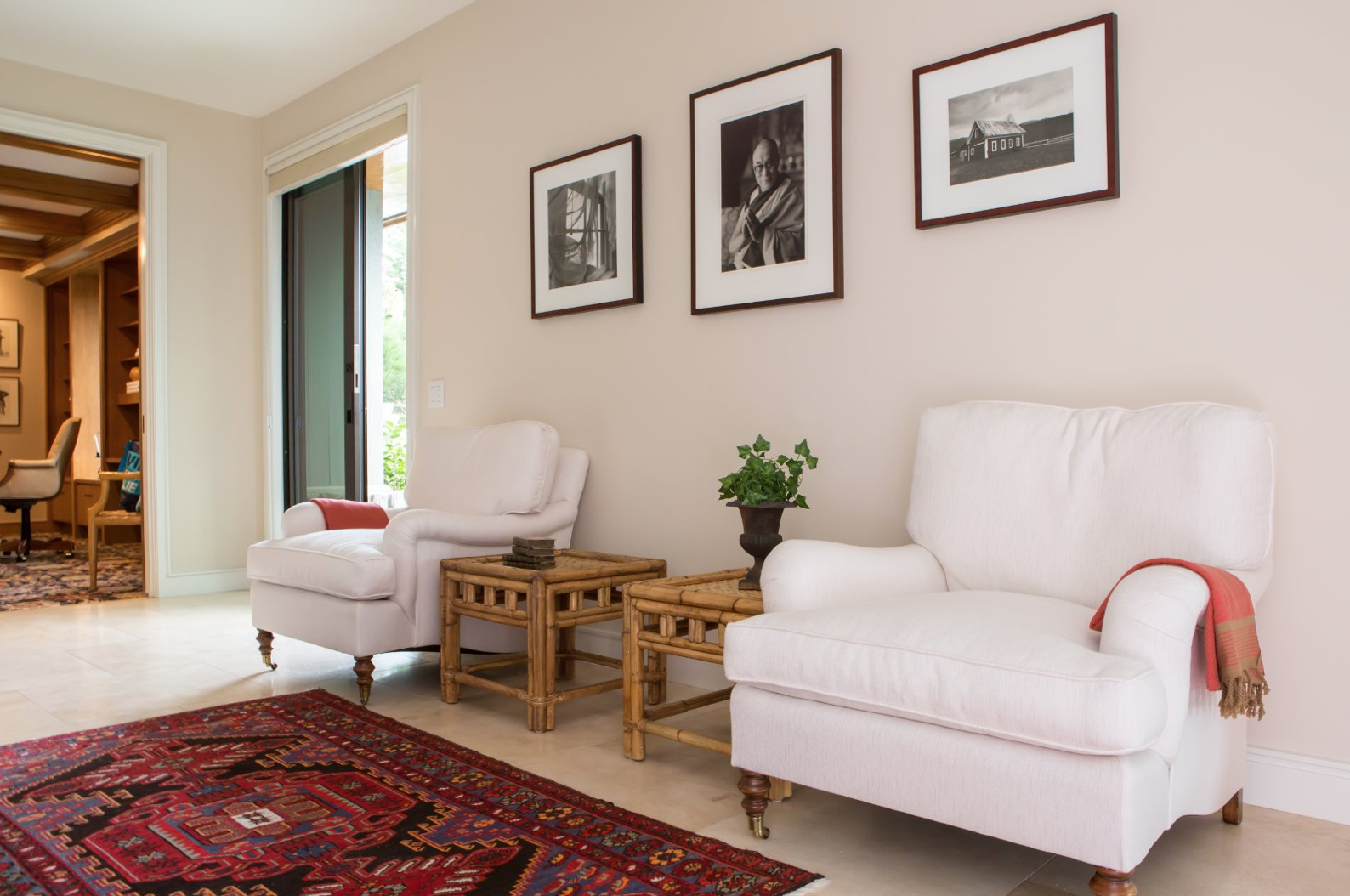 California Cool Chairs with Red Rug