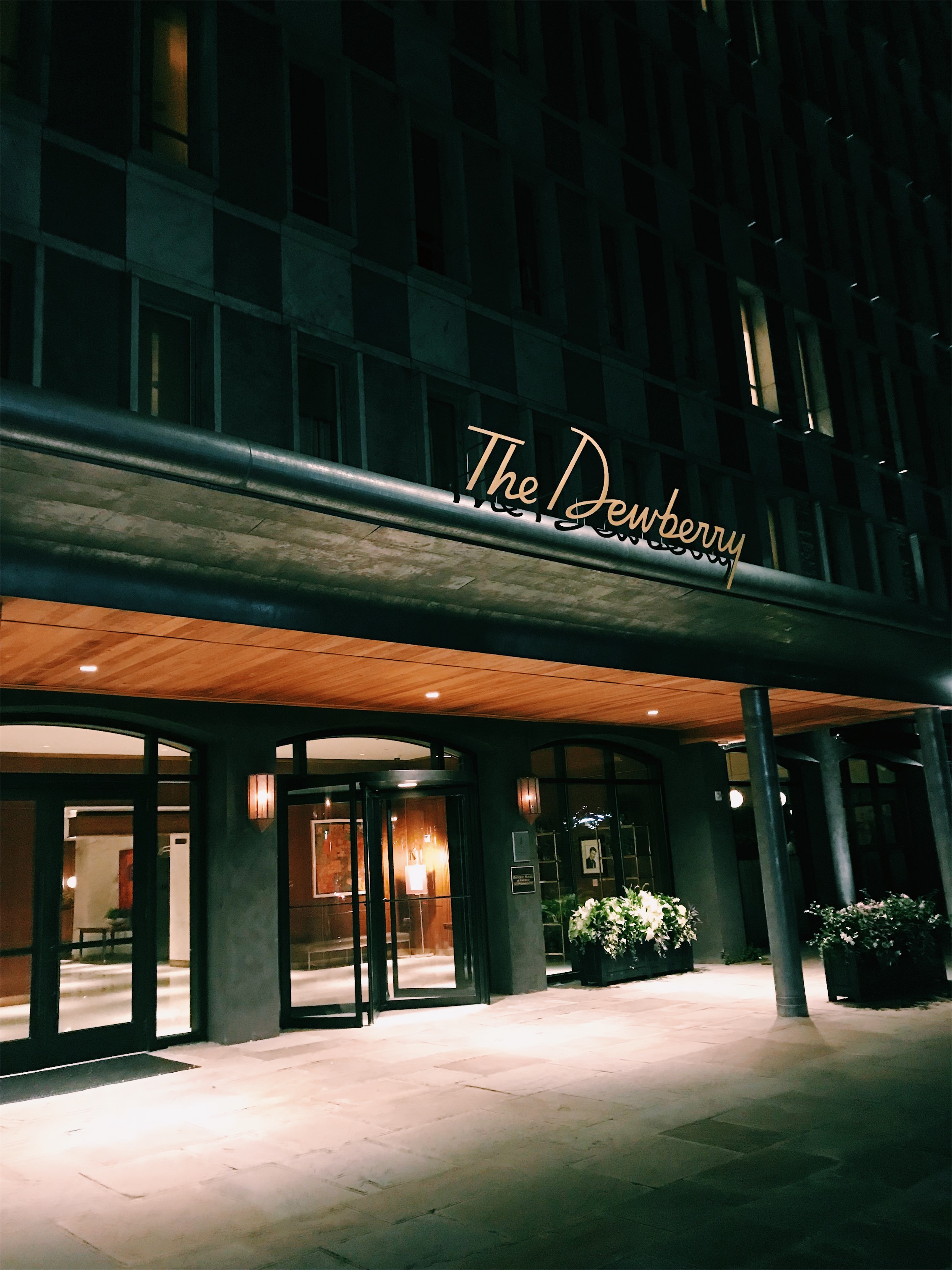 The Dewberry Hotel at night