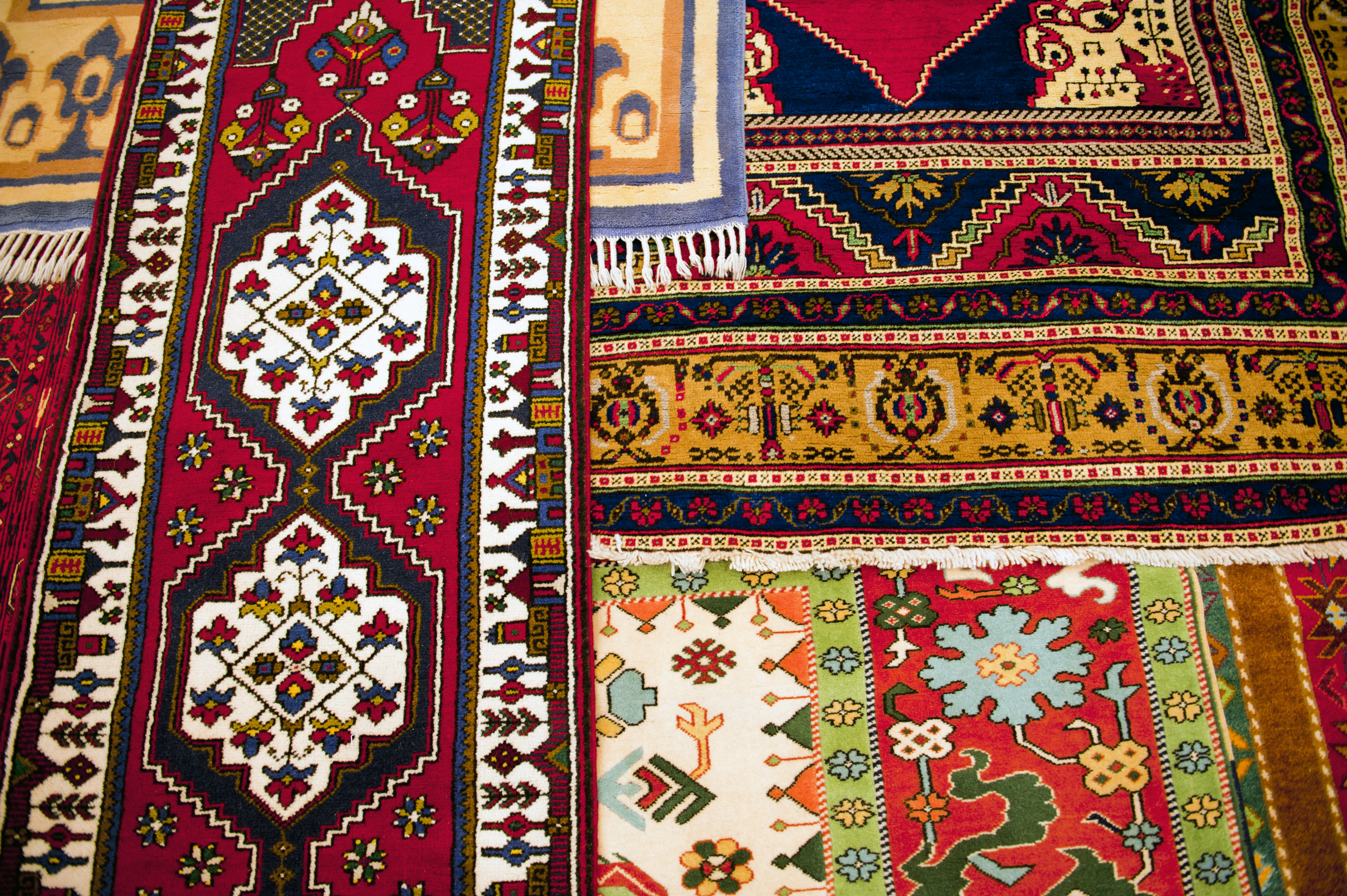 layers of Turkish rugs