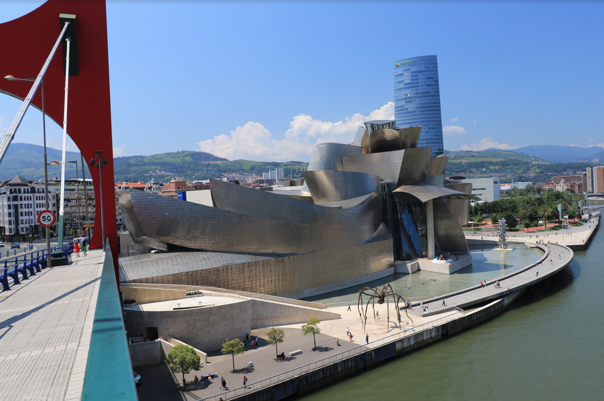 Bilbao Guggenheim view from the bridge