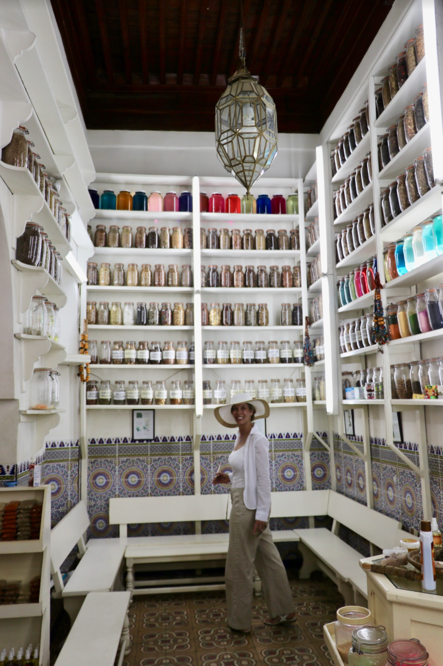 Shopping for spices and herbs in The Medina