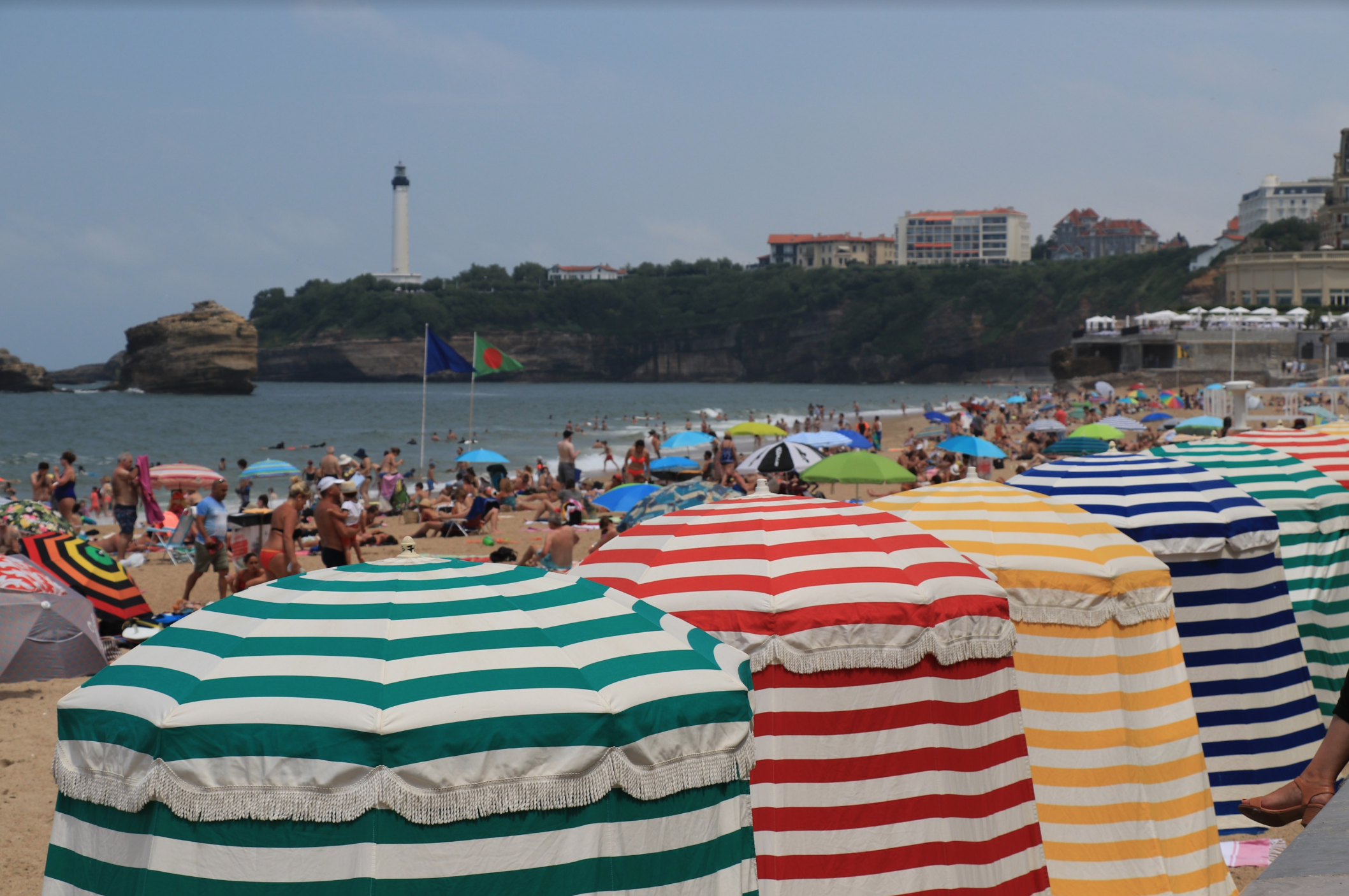 70s beach palette in Biarritz France