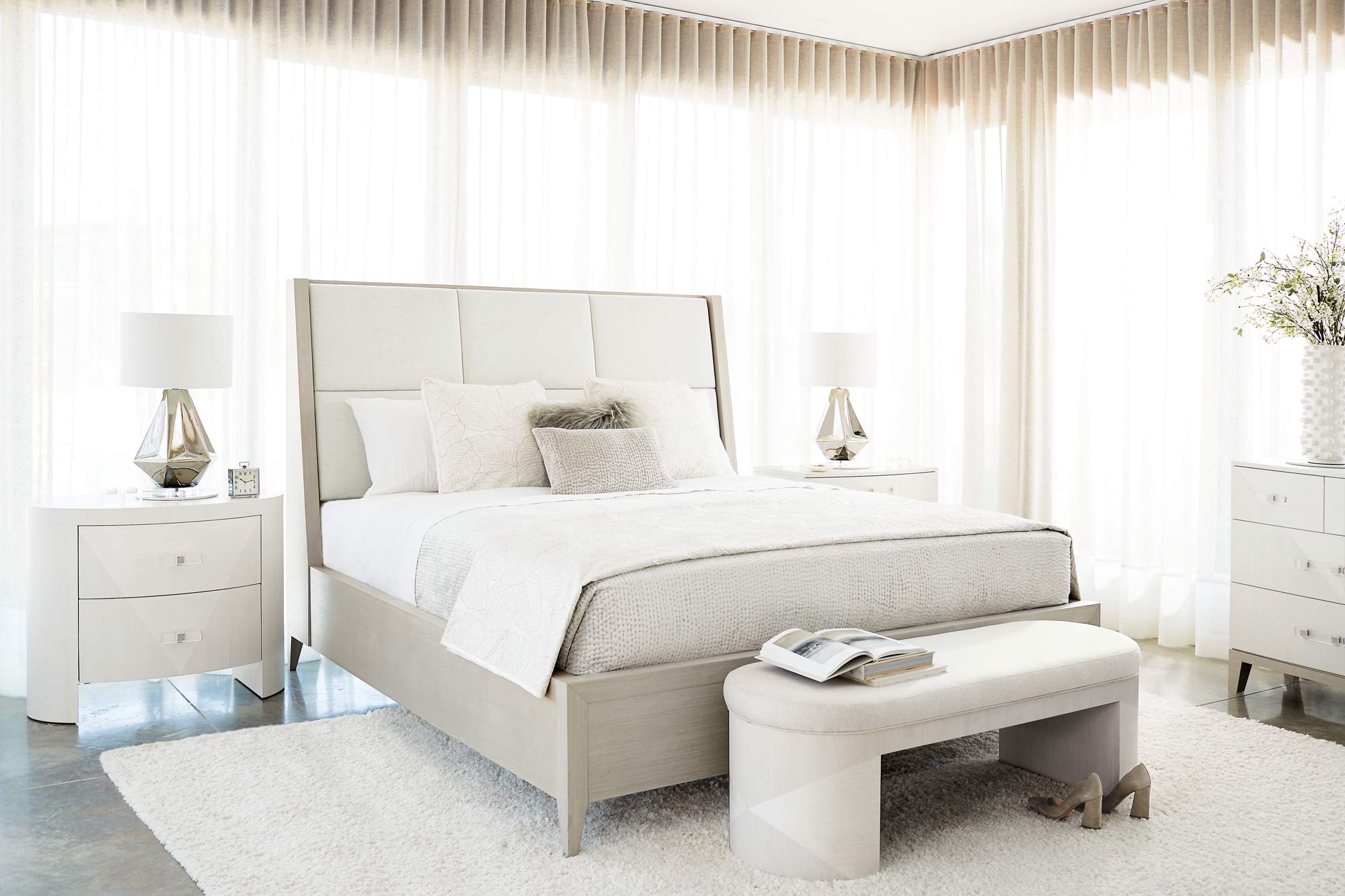 Already going crazy for this Bernhardt Axiom bedroom collection -- Cannot wait to see it in person!