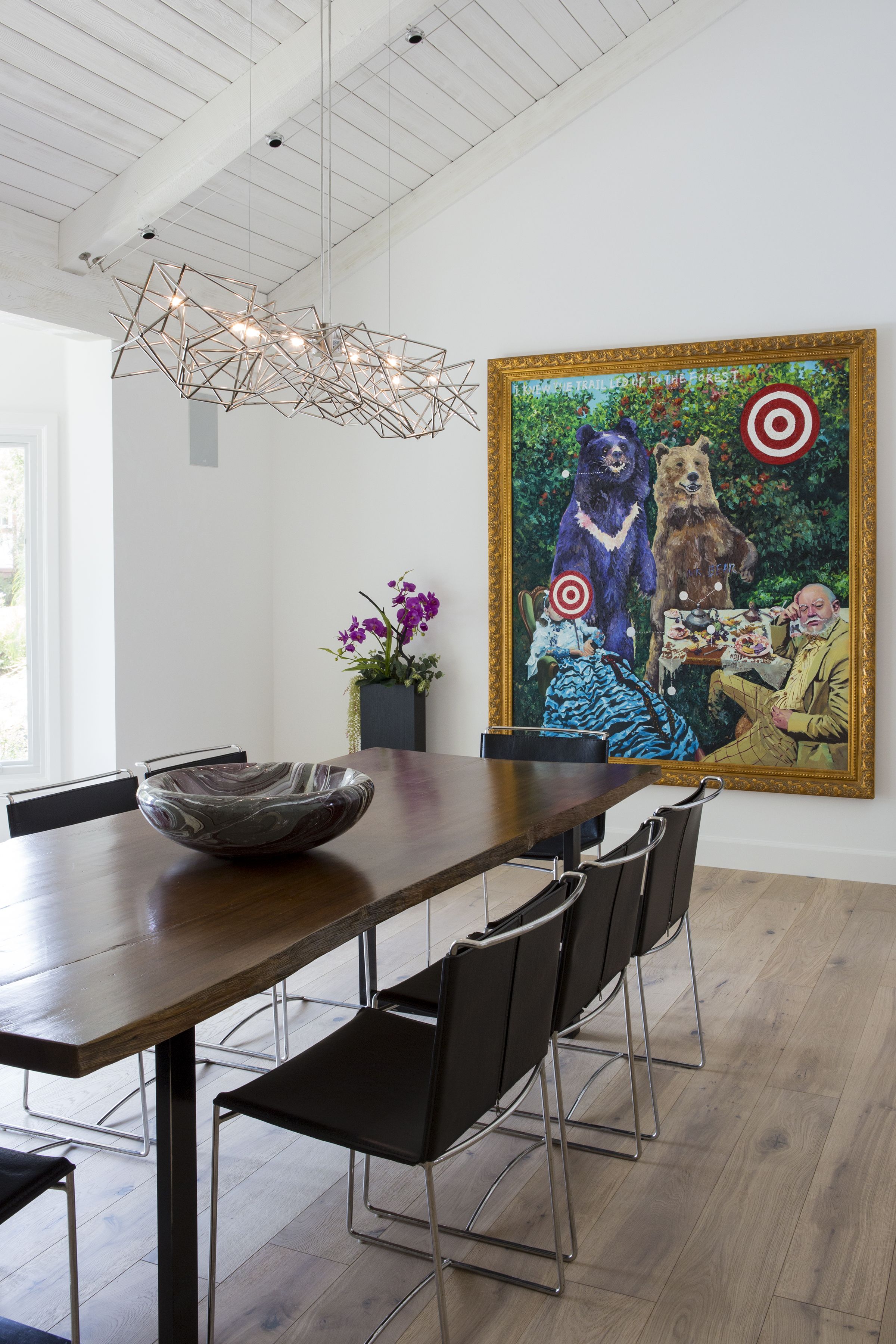 “Blue Chip” or Art for Investment on display in a bel air dining room