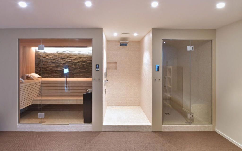 Custom Home Sauna Design with Wet Dry and Shower