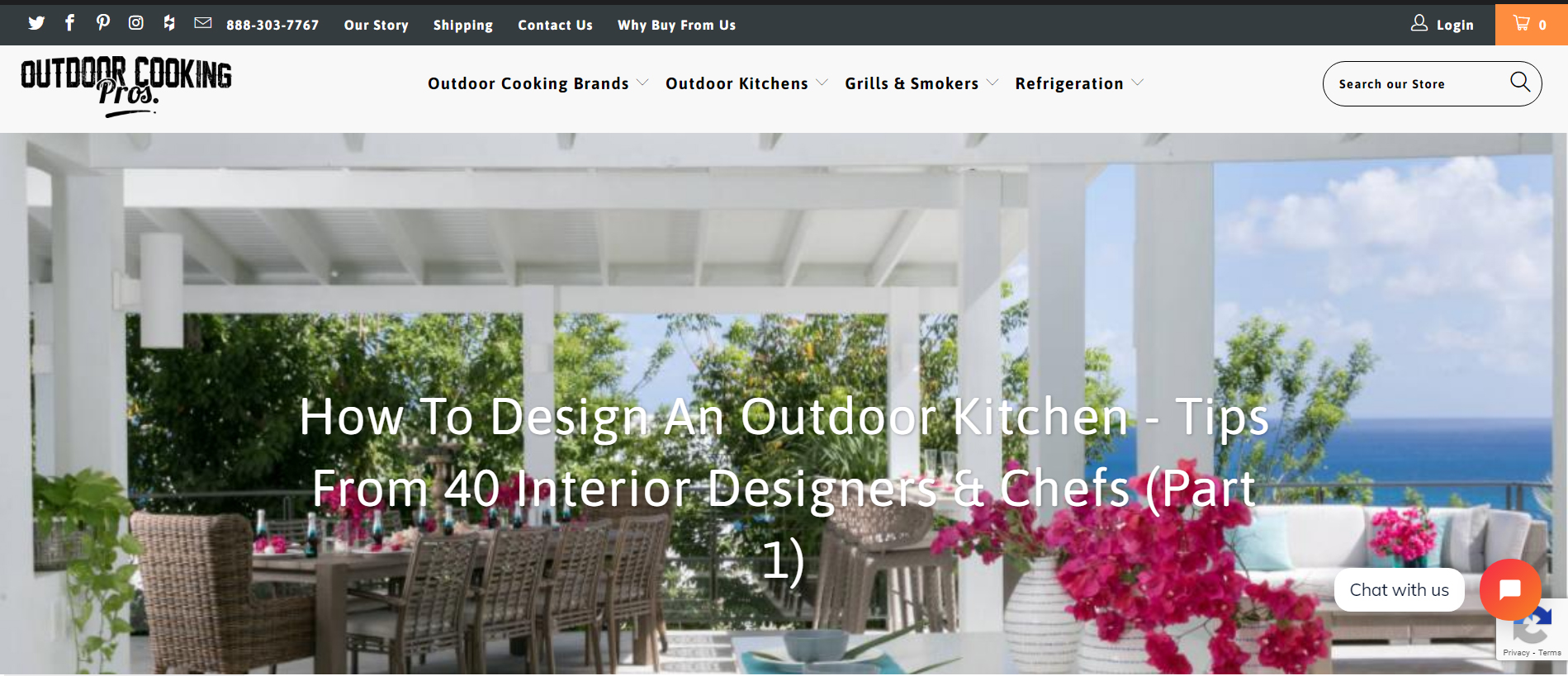 Outdoor Cooking Pros Website Screenshot