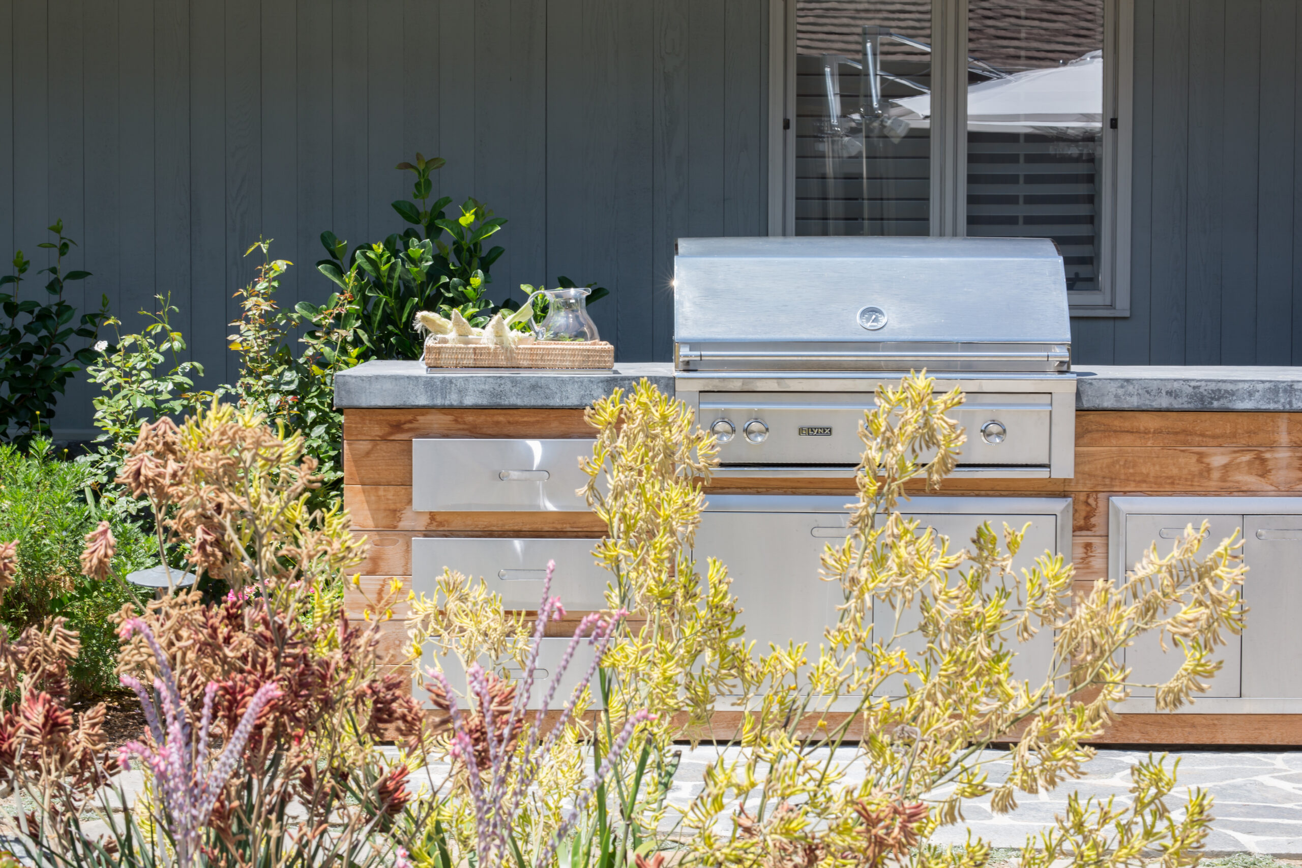 Concrete Counter Outdoor Kitchen