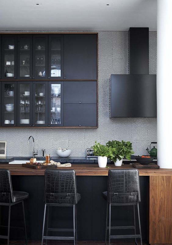 Dark Masculine Kitchen Tile