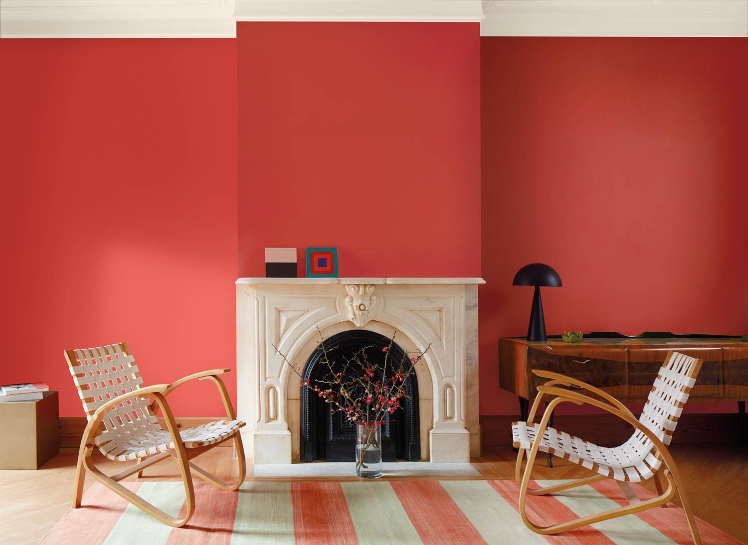 Red Coral Pink Walls