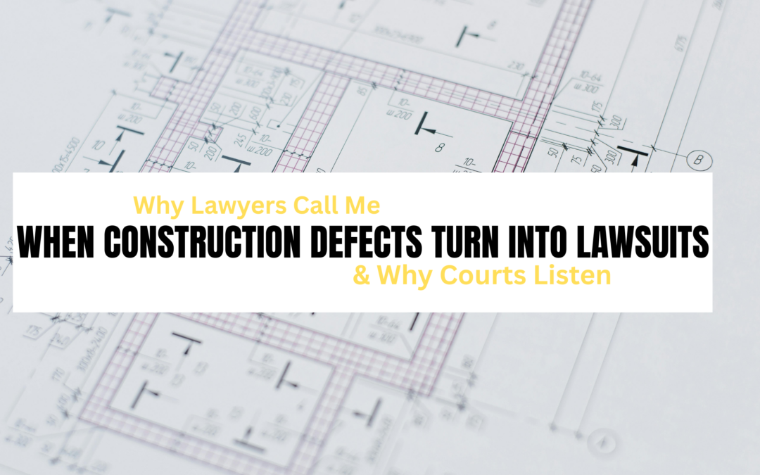 Why Lawyers Call Me When Construction Defects Turn Into Lawsuits (And Why Courts Listen)