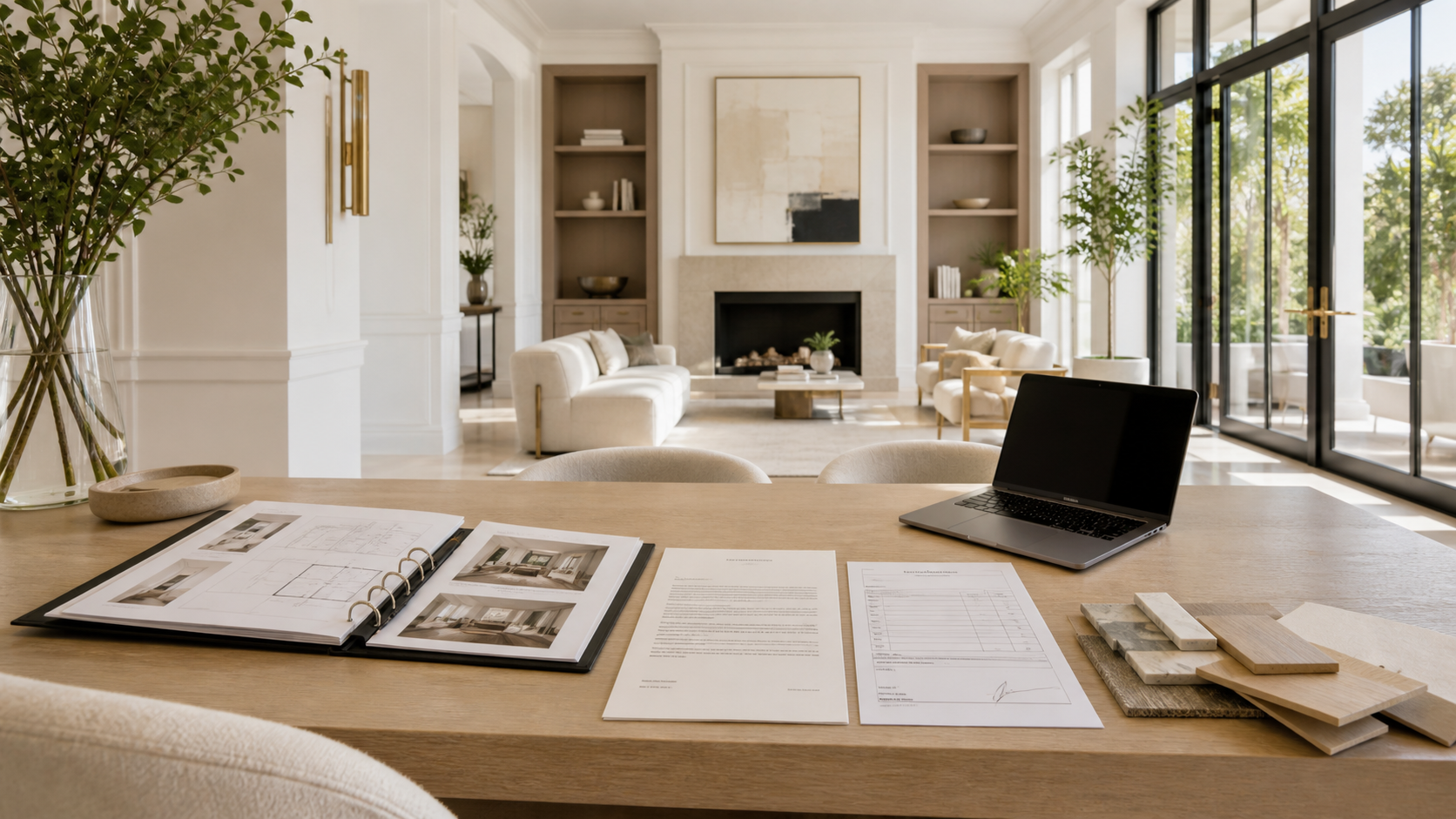 Luxury interior design project documentation used to help avoid interior design lawsuits