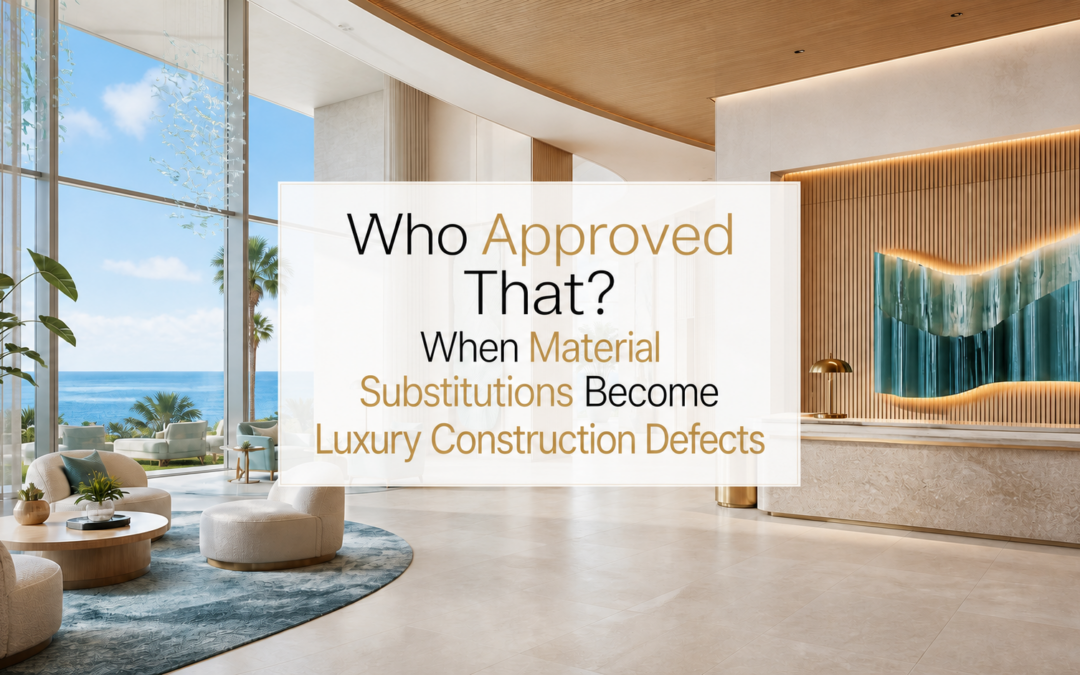 Who Approved That? When Material Substitutions Become Luxury Construction Defects