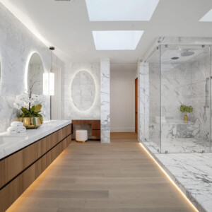 Beverly Hills - PRIMARY BATHROOM VANITY SHOWER - Modern Beverly Hills Lori Dennis Interior Design